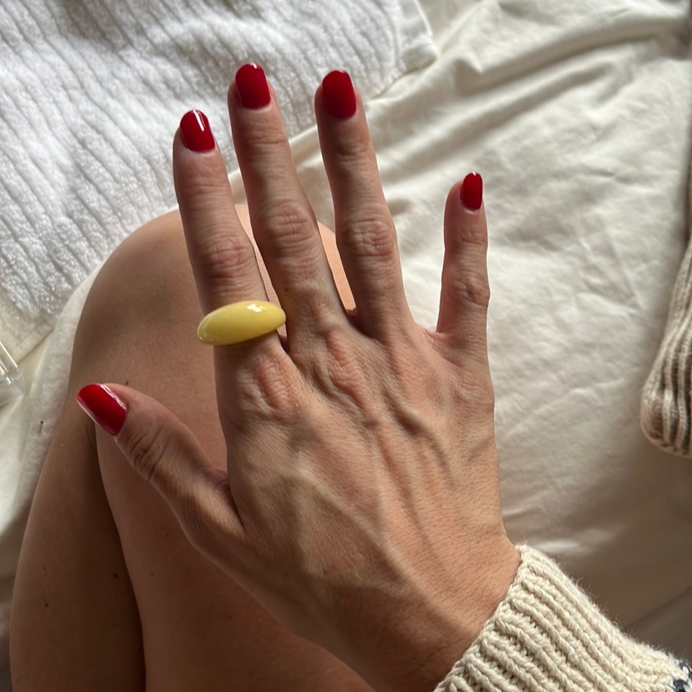 Keane Glass Ring Size 7 in Butter